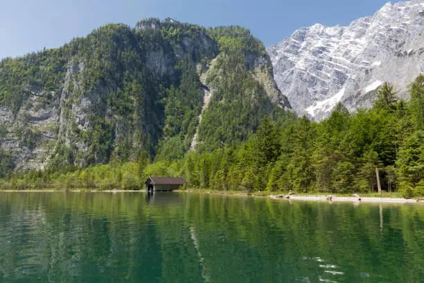 Lake Koenigssee in Bavaria, Germany, in summer