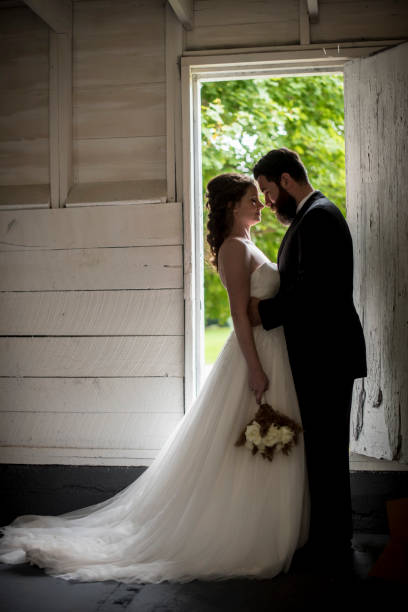 istock bridal couple silhouette 1154630910