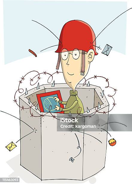 Cyber Attack Stock Illustration - Download Image Now - Animals Attacking, Barbed Wire, Block Shape