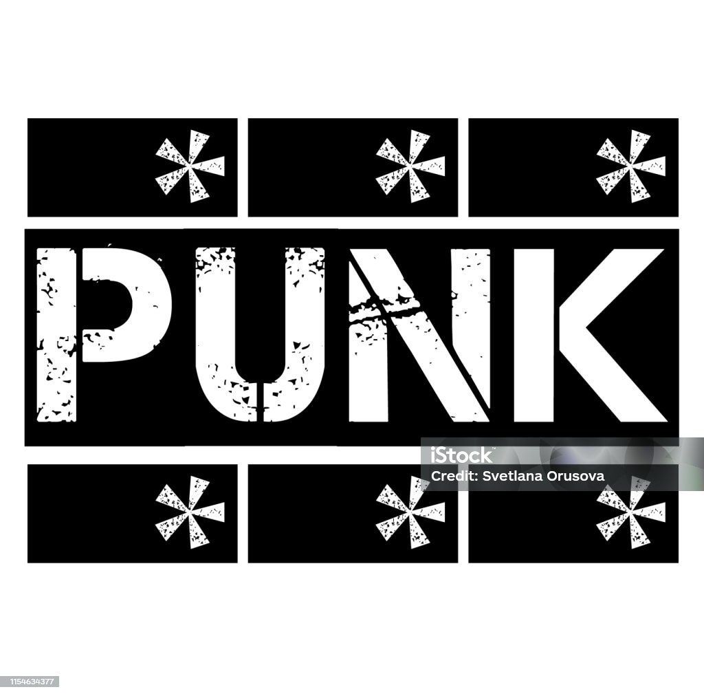 PUNK stamp on white background PUNK stamp on white background. Stickers labels and stamps series. Punk - Person stock vector