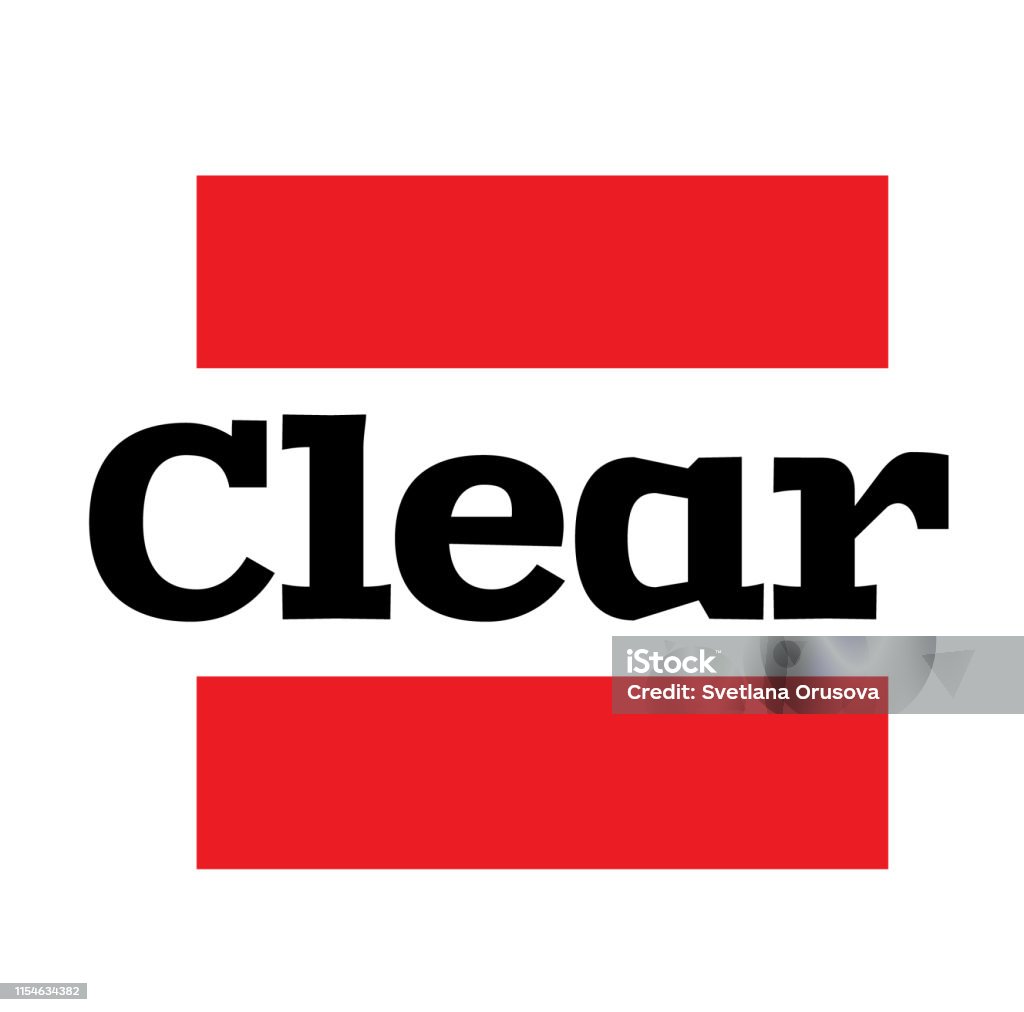 CLEAR stamp on white background CLEAR stamp on white background. Stickers labels and stamps series. Achievement stock vector