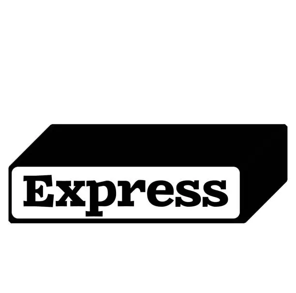 Vector illustration of EXPRESS stamp on white background