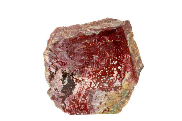 istock Macro stone Jasper mineral on white background 1154642725