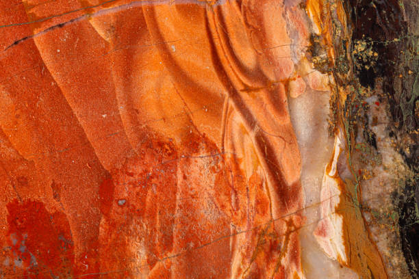 istock Macro stone Jasper mineral on white background 1154643296