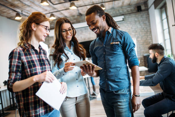istock Portrait of architects having discussion in office 1154647020