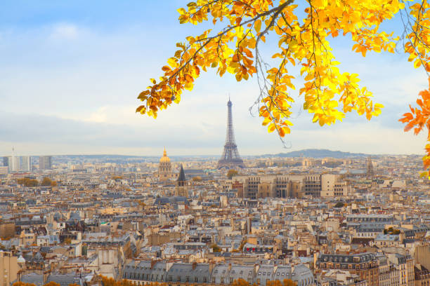 istock skyline of Paris with eiffel tower 1154665443