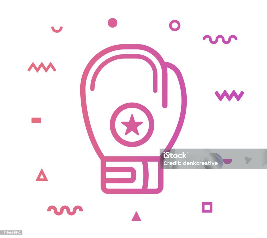 Boxing Line Style Icon Design Boxing outline style icon design with decorations and gradient color. Line vector icon illustration for modern infographics, mobile designs and web banners. Boxing - Sport stock vector