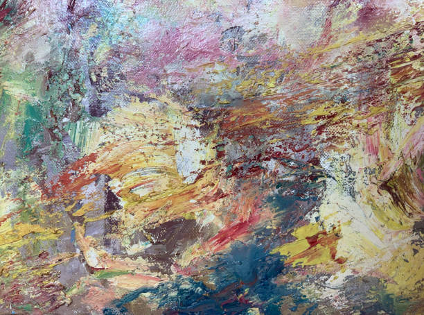 istock Abstract background with bright colors. Oil painting. 1154673220