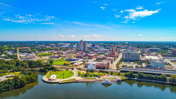 istock Montgomery Alabama Riverfront Park Skyline Aerial 1154675105