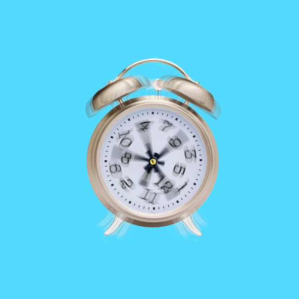 Ringing Alarm clock concept with scrambled, random numbers Alarm clock concept with scrambled, random numbers on white background ringing rat race stock pictures, royalty-free photos & images