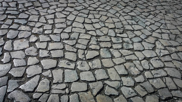 istock Paved ground for use in background. Lisbon, Portugal 1154678411