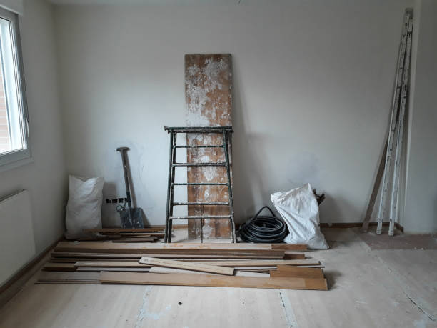 istock Reforms of interior in room with white wall and elements of construction. 1154679018