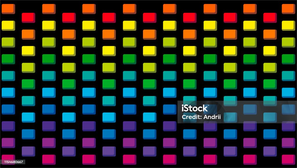 Three Rounded Colored Rectangles Colored Rectangles With Rounded Corners On A Black Background And ...