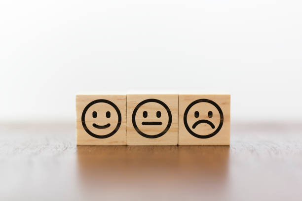 istock Smiley face, neutral face and sad face. Service rating and costumer satisfaction concept 1154680679