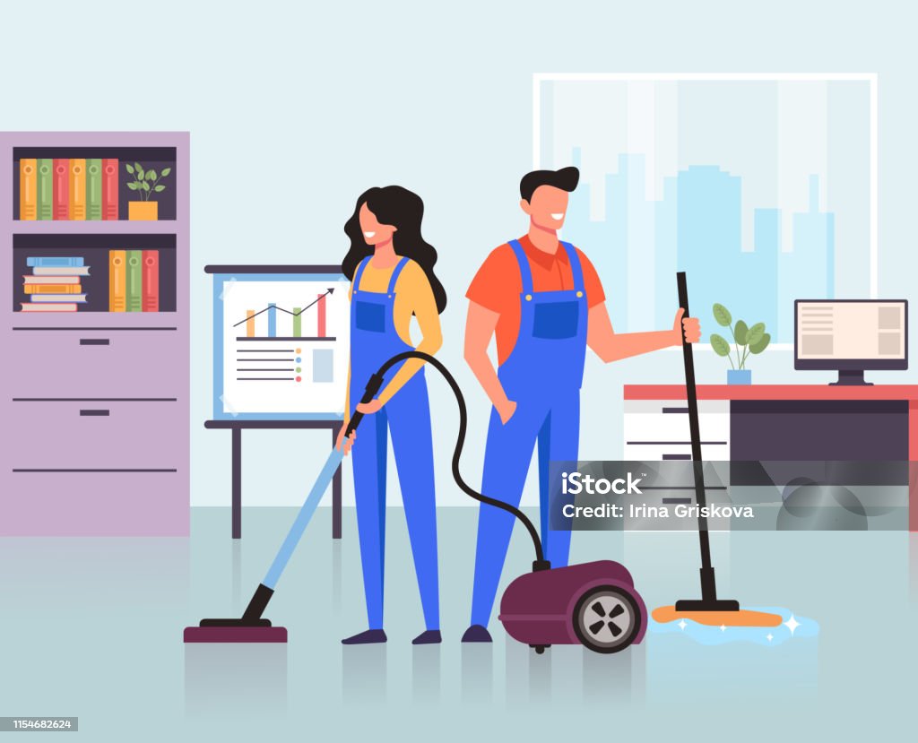 Cleaners Team Clean Office Cleaning Service Concept Vector Flat Graphic  Design Cartoon Illustration Stock Illustration - Download Image Now - iStock