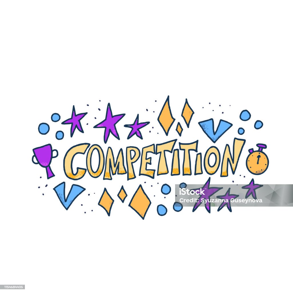 Competition Word Images Competition Flat Text Concept Vector Word Isolated Stock Illustration ...