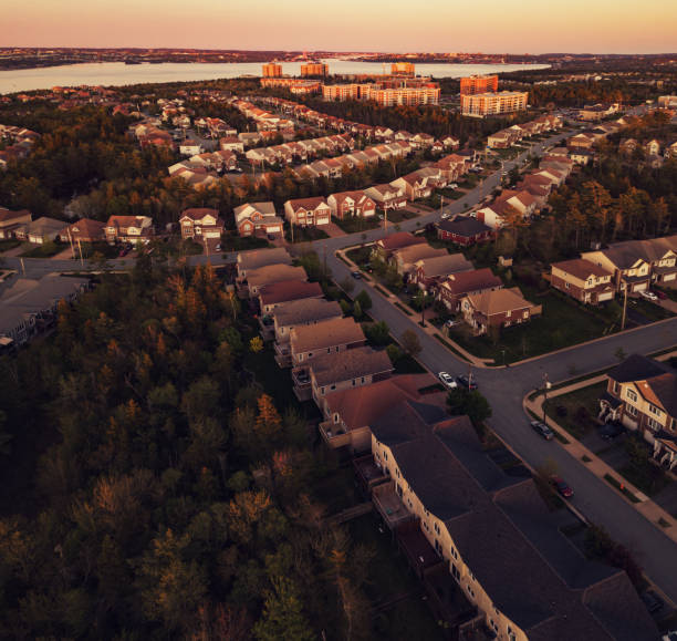 istock Suburban Aerial View 1154689447