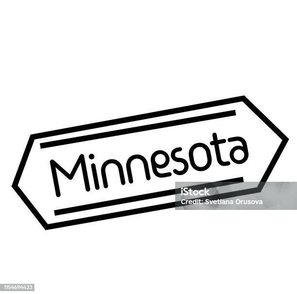 Minnesota Stamp On White Background Stock Illustration - Download Image Now - Arrival, Awe, Celebrities