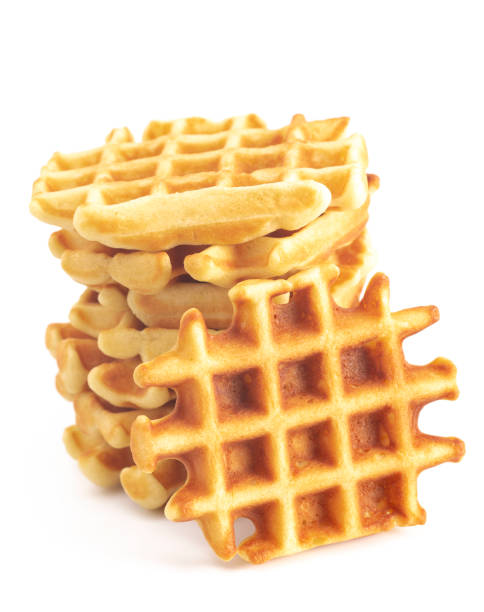 istock Classic Belgian Waffles Isolated on a White Background 1154694522