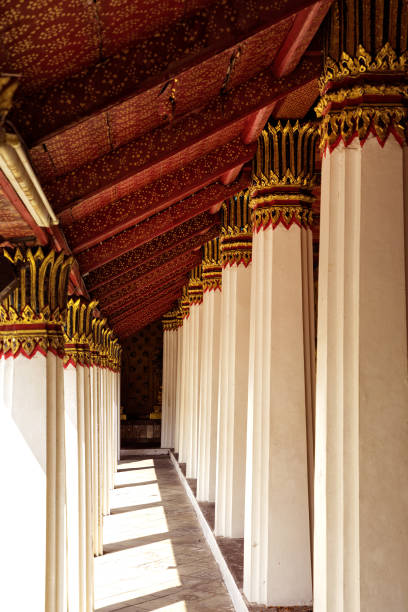 istock architectural columns in a row from Buddhist Temple, Wat Arun 1154703304