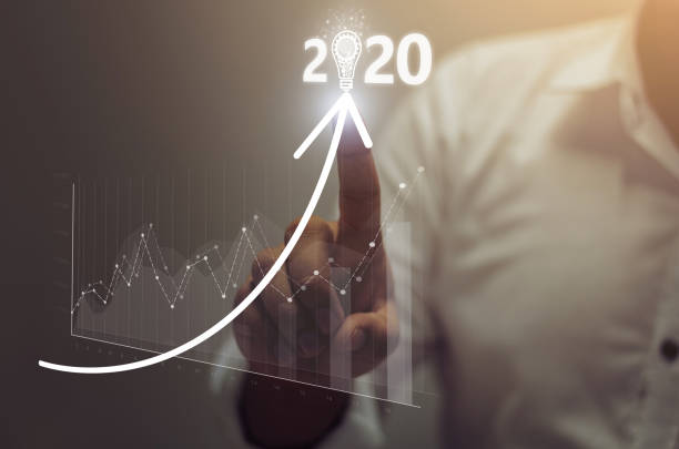 istock Business growth concept year 2020 1154710787