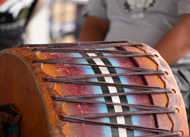 istock Close Up of a Traditional Pow Wow Drum 1154716265