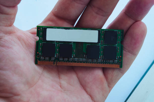 istock Macro photo of laptop RAM chip with space for writing 1154720714