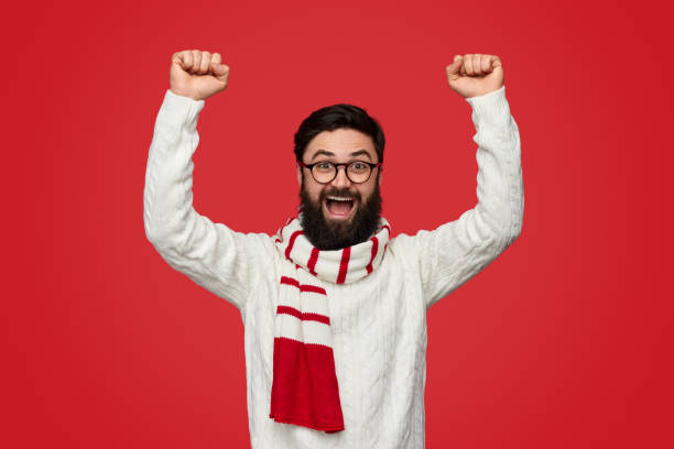 istock Bearded male celebrating victory 1154728664