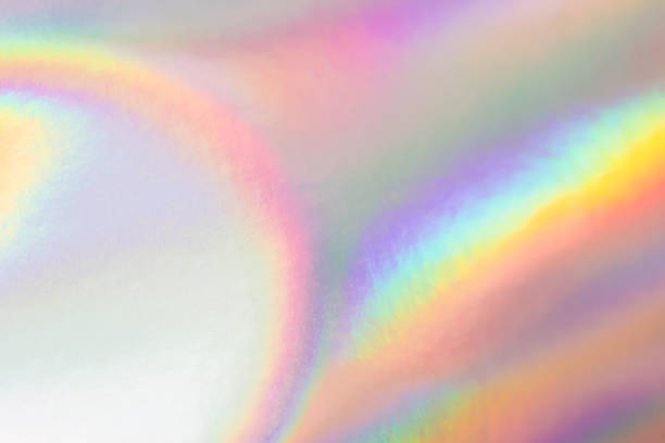 istock Holographic neon shiny background. Minimalist style, millennial colors. 1154731427
