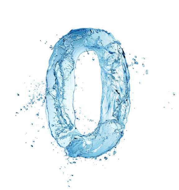 цифра воды 0 - isolated bubble underwater wave стоковые фото и изображения