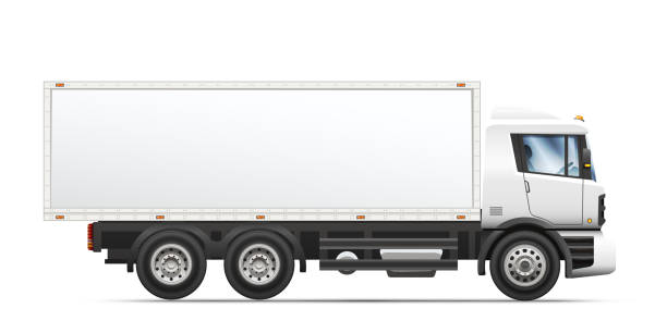 商用配送トラックのベクターイラスト。 - refrigeration cycle点のイラスト素材／クリップアート素材／マンガ素材／アイコン素材