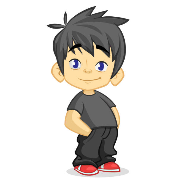 Cartoon Rock Star Boy Wearing Trendy Style Clothes Stock Illustration -  Download Image Now - Boys, Cartoon, Characters - iStock