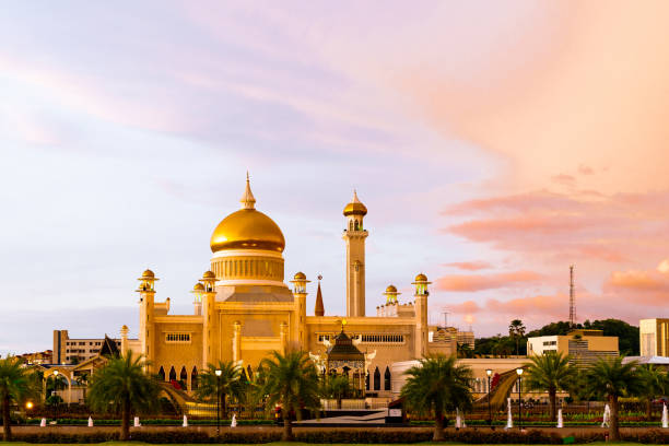 オマル アリ サフディエン モスク - bandar seri begawan ストックフォトと画像