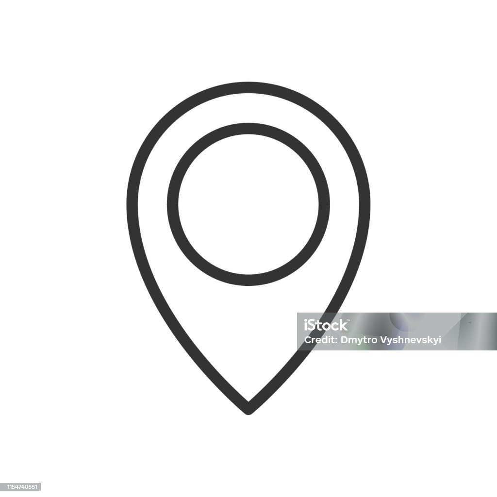 pointer vector icon map location pointer outline ui web icon. pointer vector icon for web, mobile and user interface design isolated on white background Abstract stock vector