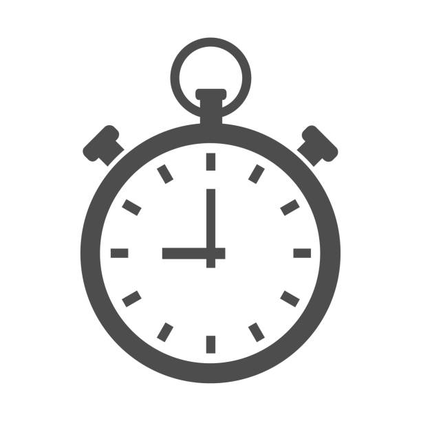 ilustrações, clipart, desenhos animados e ícones de ícone do vetor do relógio de bolso - clock wall clock face clock hand