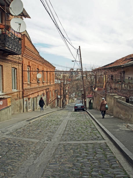 istock small sloping cobbled street in old Tbilisi 1154742471