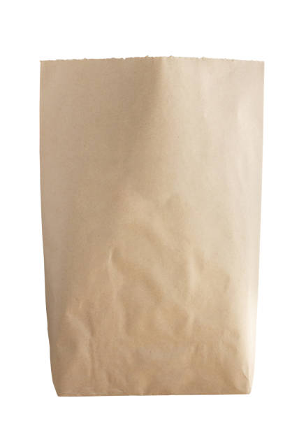 istock Empty brown recycle paper bag isolated on white background 1154747016