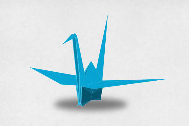 Colorful traditional one thousand Japanese origami paper cranes