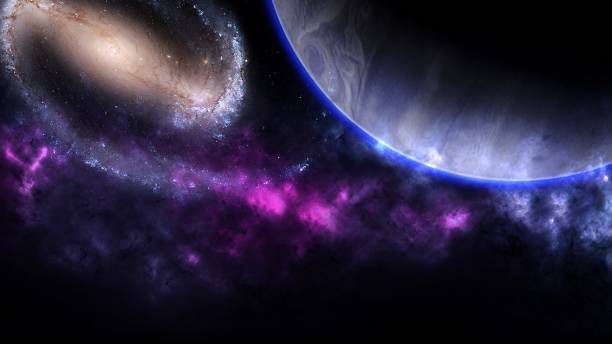 istock Planets and galaxy, science fiction wallpaper. 1154755010