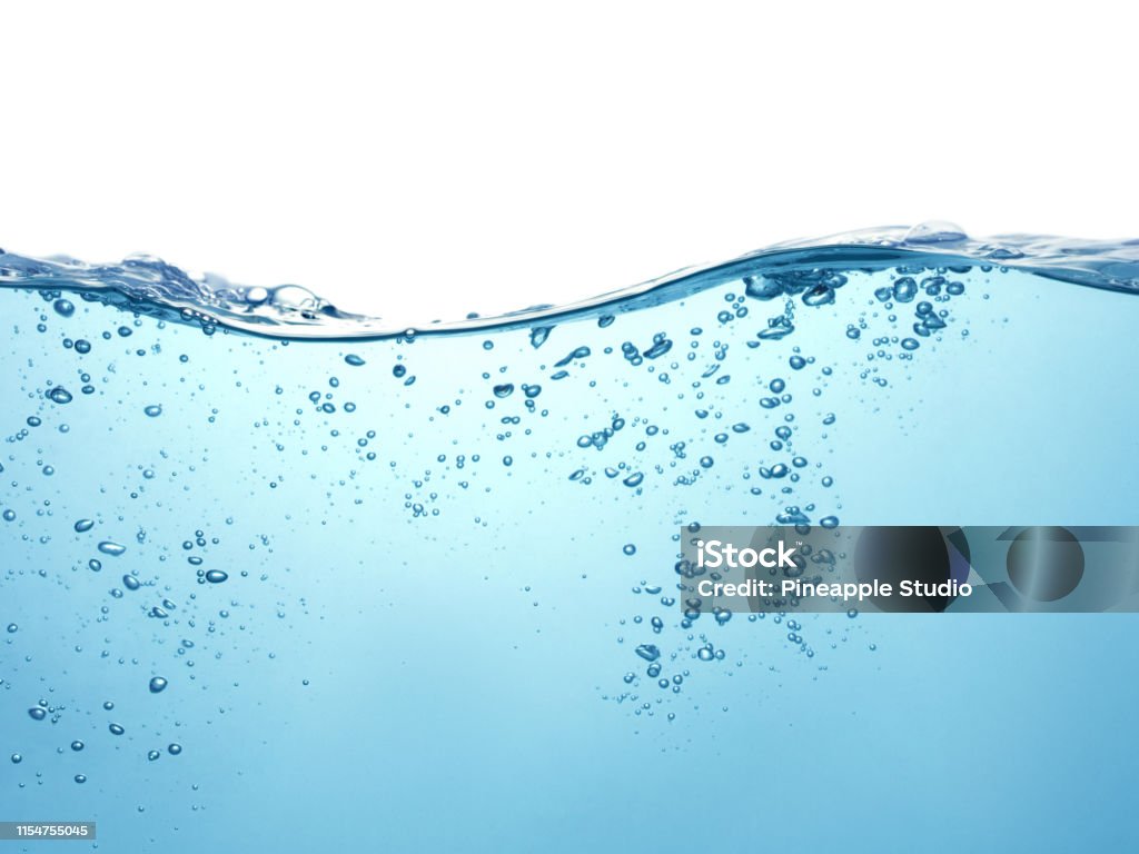 Hava kabarcıkları ile su - Royalty-free Su Stok görsel