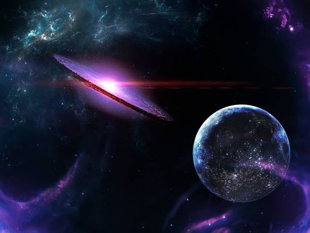 istock Planets and galaxy, science fiction wallpaper. 1154755131