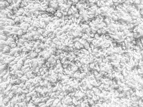Close up loop pile carpet in white carpet