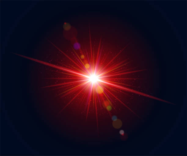 Glowing lens flare. Beautiful glare effect with bokeh, glitter particles and rays. Sparkling red light effects of flash with colorful twinkle. Glowing lens flare. Beautiful glare effect with bokeh, glitter particles and rays. Sparkling red light effects of flash with colorful twinkle. Shining abstract background. Vector illustration. flicker bird stock illustrations