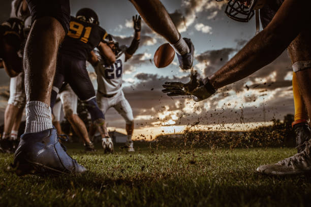 istock Kick off on American football match! 1154758089