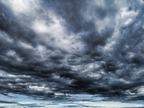 istock Stormy overcast moody sky background 1154758802