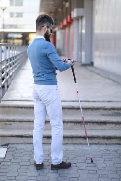 istock Blind man outdoors 1154761097