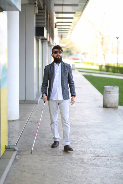 istock Blind man outdoors 1154763886