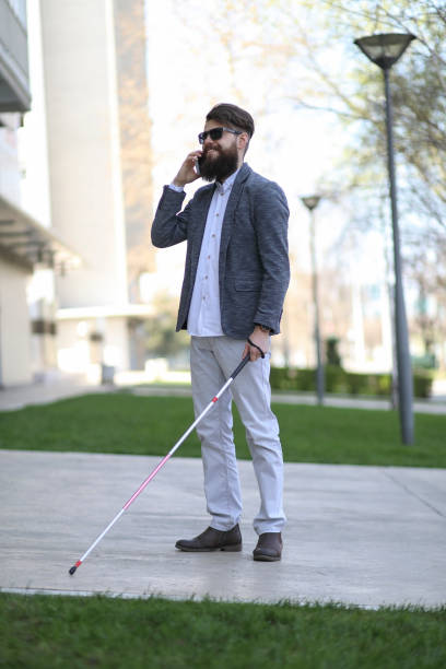 istock Blind man outdoors 1154764447