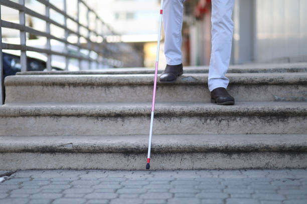 istock Blind man outdoors 1154764482