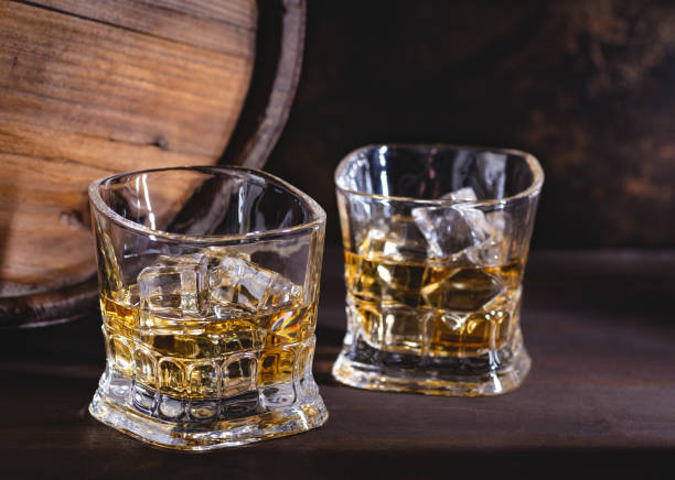 istock Glass of Whiskey With Ice 1154766621